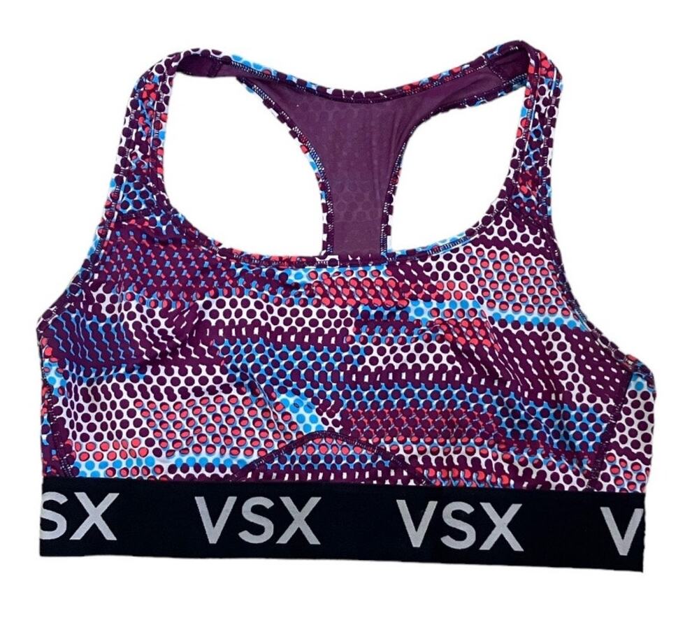Victoria's Secret Sport Purple Racer Sports Bra Size Large